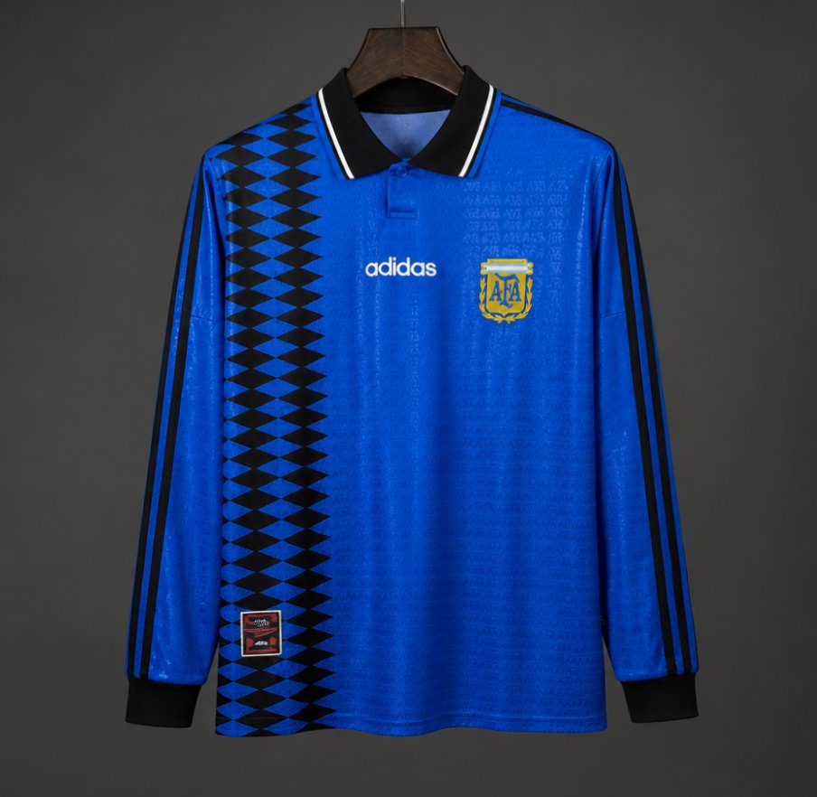 Retro 1994 Argentina Home Long Sleeve Jersey
