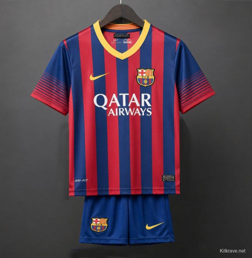 Retro Kids 13/14 FC Barcelona Home Jersey