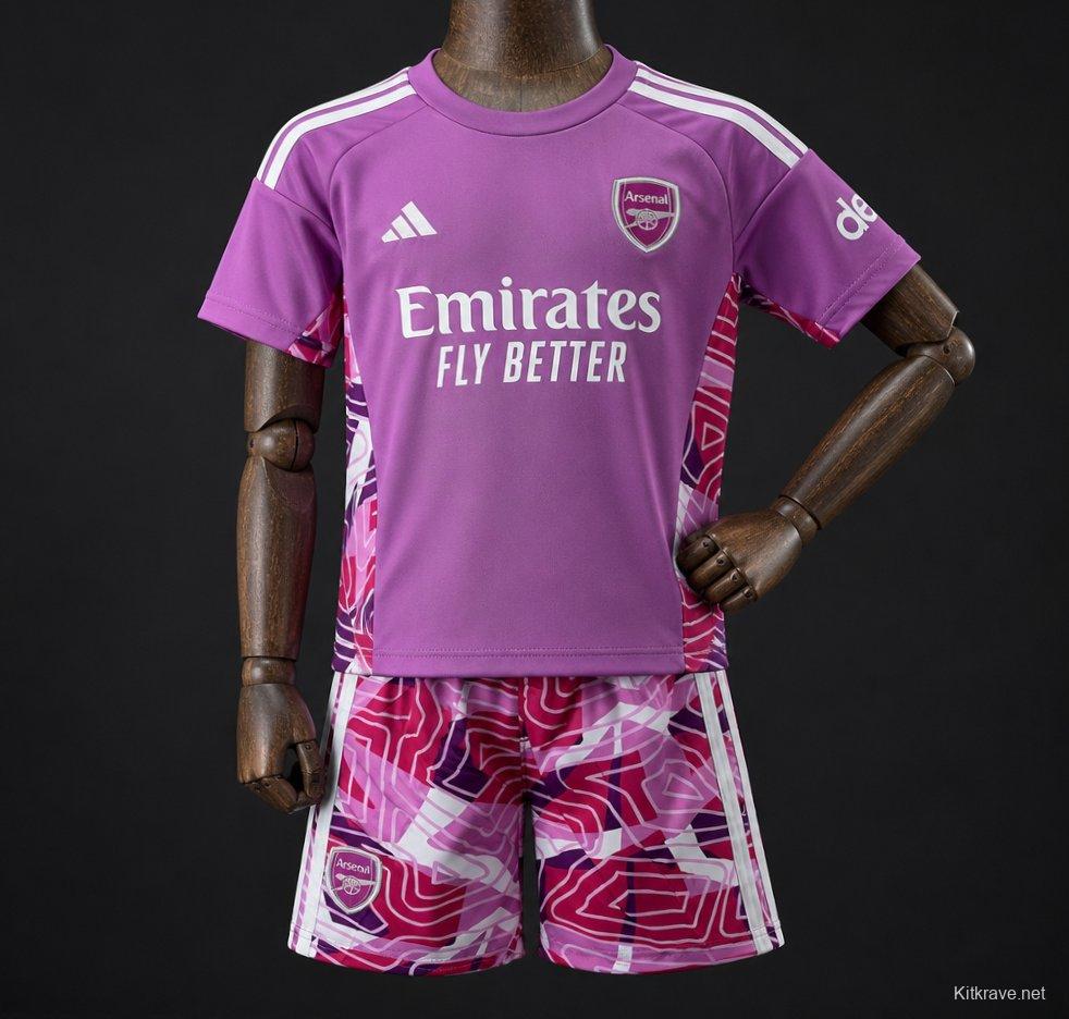 26/27 Kids Arsenal Purple Goalkeeper Jersey