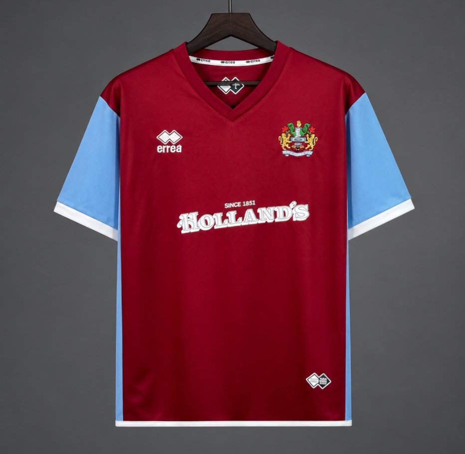 Retro 08/09 Burnley Home Claret Blue Jersey