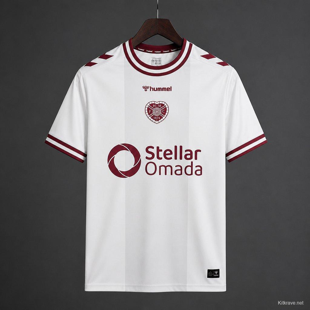 26/27 Heart of Midlothian FC Away White Jersey