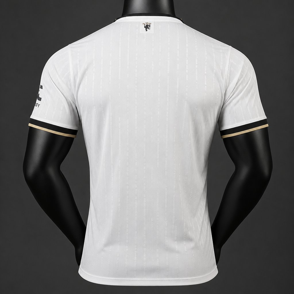 Player Version 26/27 Manchester United White with Gold Trim Away Jersey