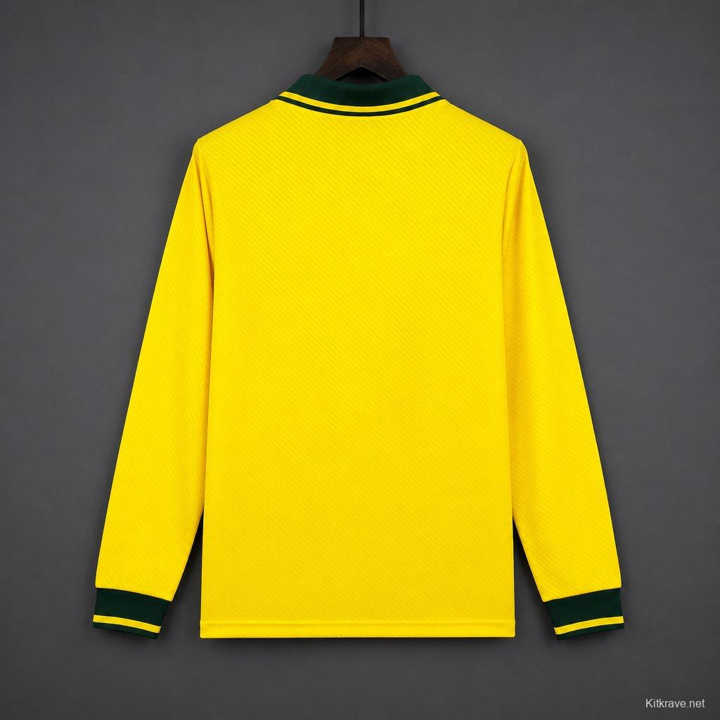 Retro 1994 Brazil Home Long Sleeve Yellow Jersey