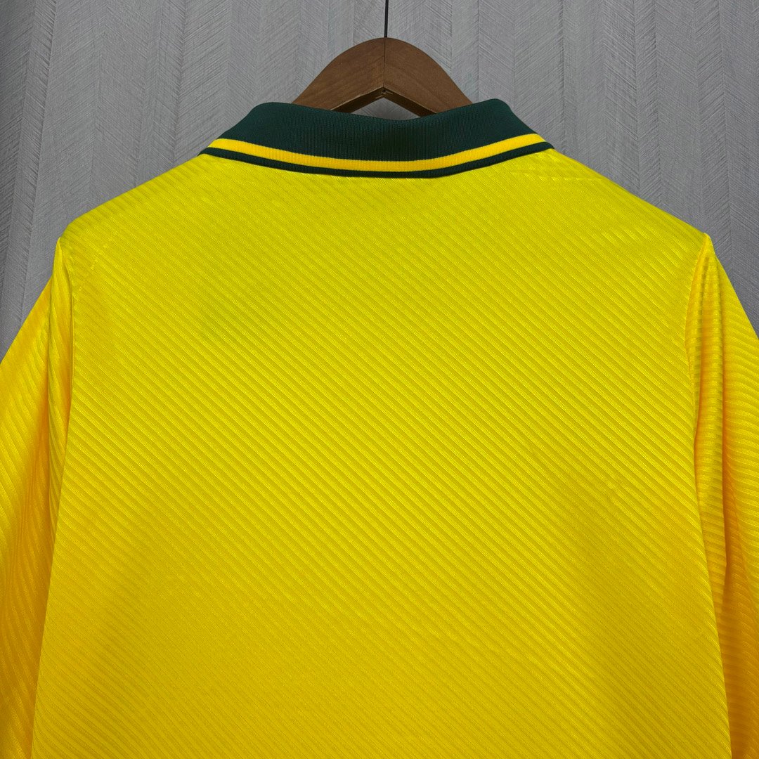 Retro 1994 Brazil Home Long Sleeve Yellow Jersey