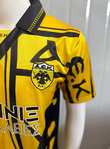 Retro 94/95 AEK Athens Home  Yellow Jersey