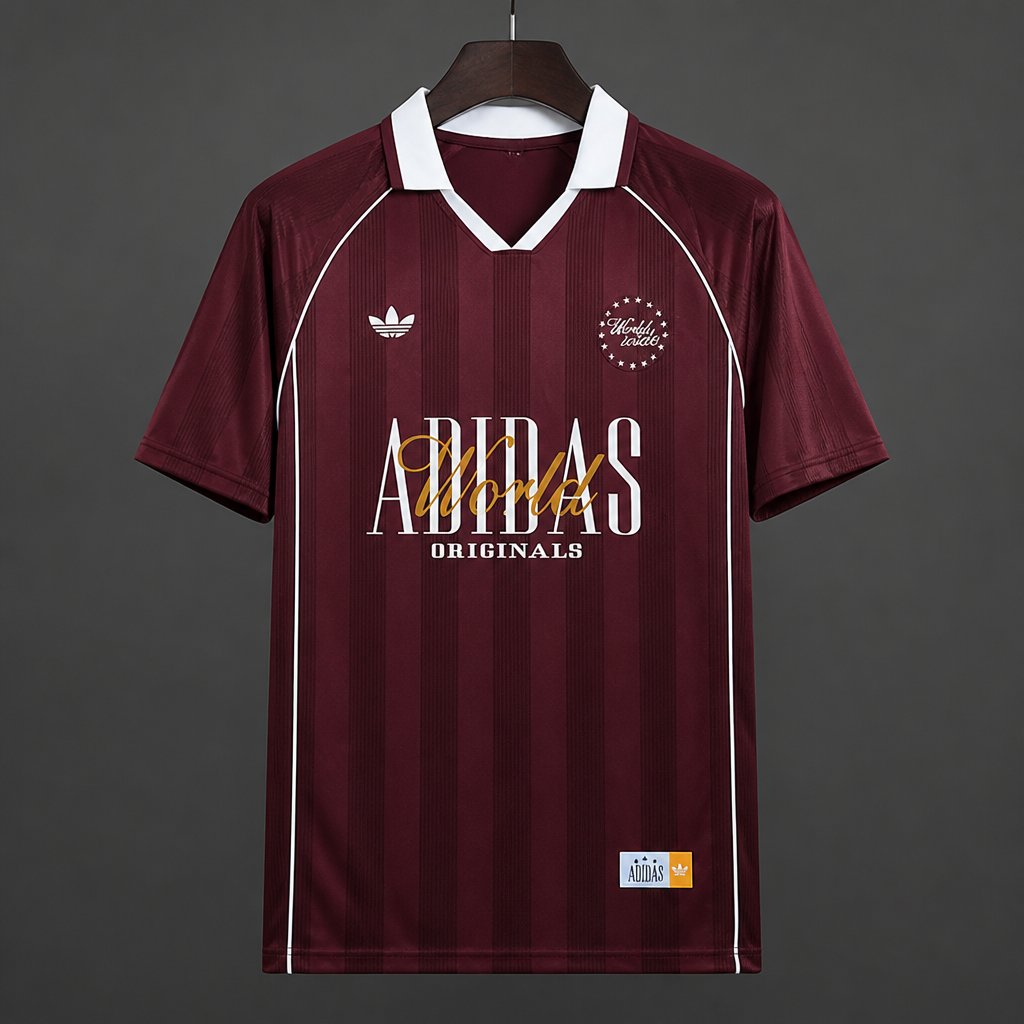 Adidas World Wide Version Polo Navy Red Jersey