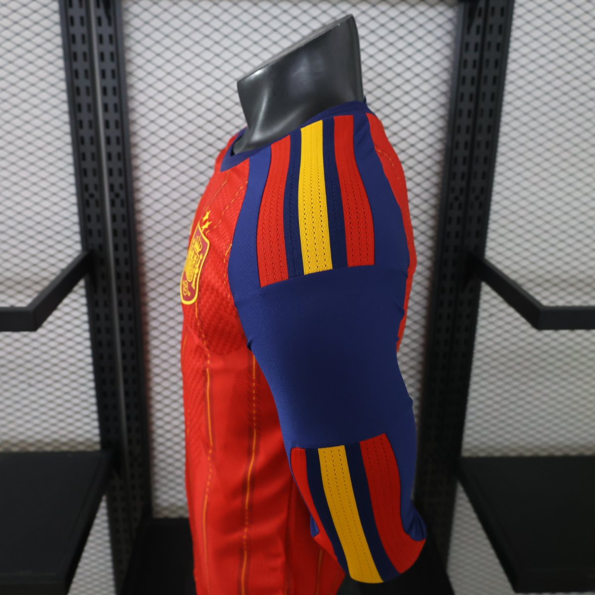 Player Version 2 Star 2026 Spain Home Long Sleeve Jersey With Champion Patch