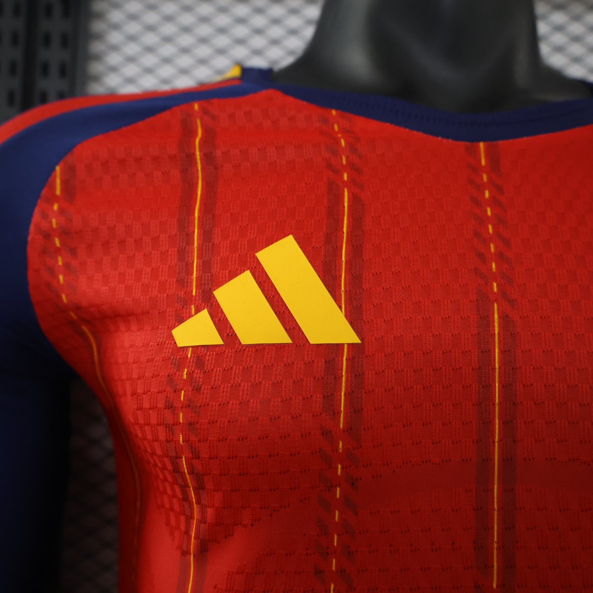 Player Version 2 Star 2026 Spain Home Long Sleeve Jersey With Champion Patch