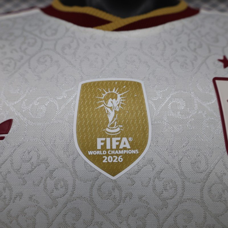 2 Star Player Version 2026 Spain Away White Jersey With Champion Patch