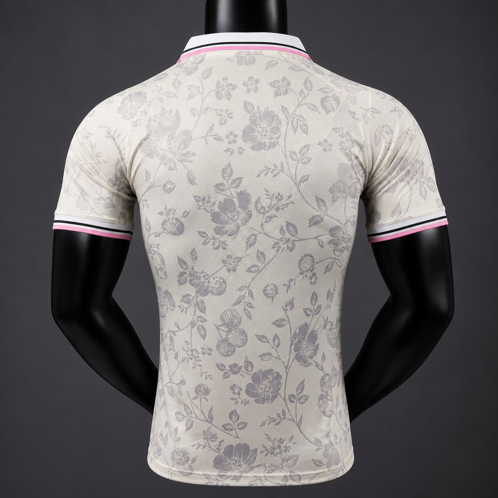 Player Version 26/27 Real Madrid Cream with Floral Pattern Special Edition Jersey