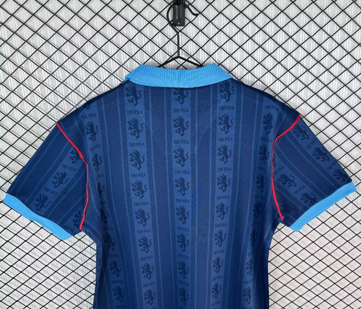 Retro 95/96  Aston Villa Navy Blue with Lion Pattern Third Jersey