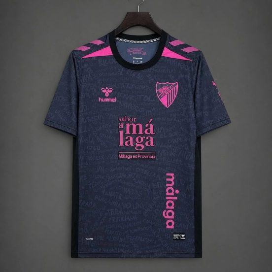 26/27 Málaga CF Dark Purple & Pink with Text Pattern Third Jersey