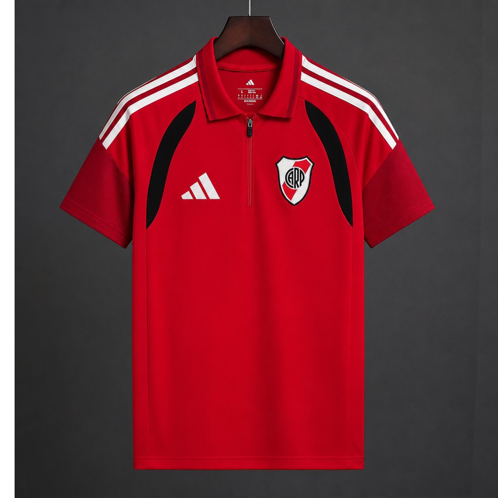 26/27 River Plate Training Red Polo Jersey