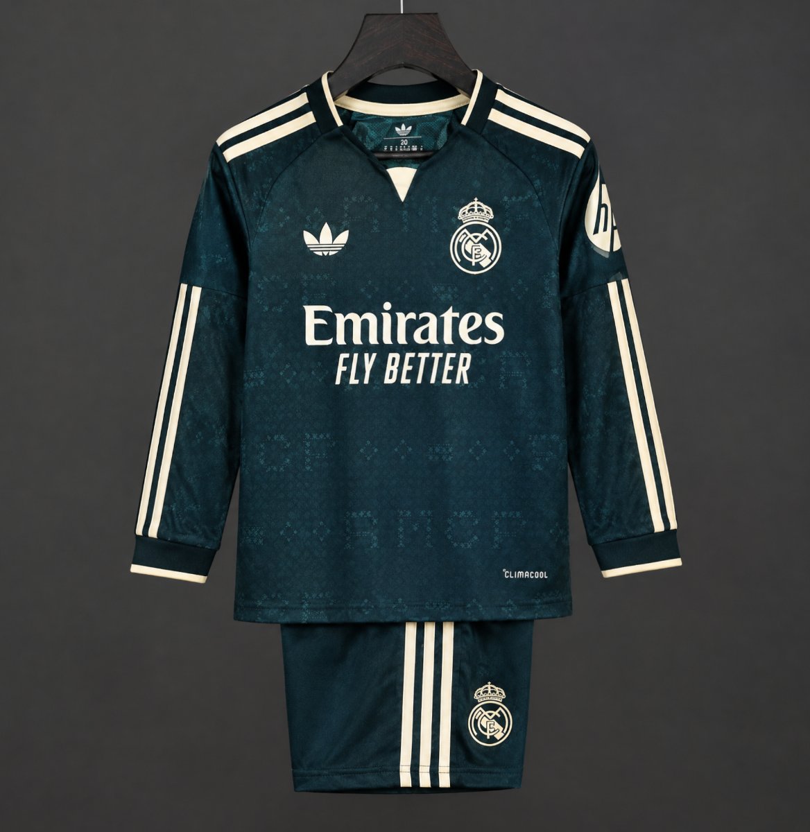 26/27 Kids Real Madrid Away Dark Green Long Sleeve Jersey
