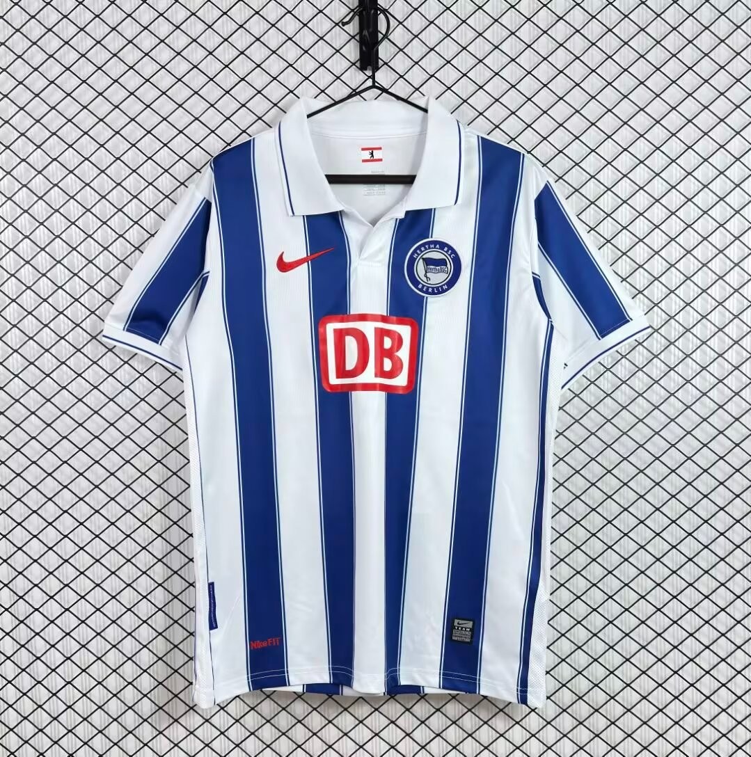 Retro 08/09 Hertha BSC Home White Blue Jersey