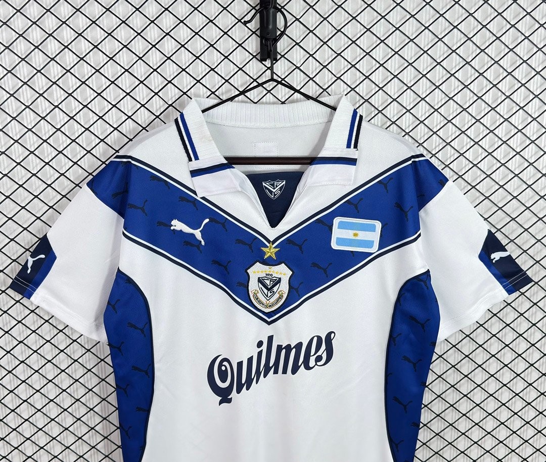 Retro 98/99 Velez Sarsfield Home White  Blue Jersey