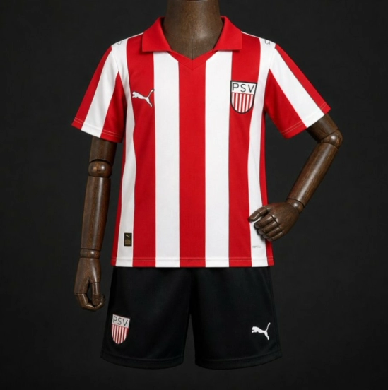 26/27 Kids PSV Eindhoven Coen Dillen  Red Stripes Jersey