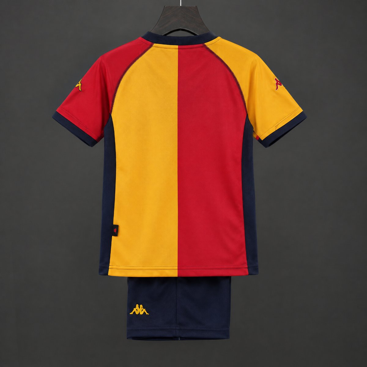 Retro Kids 00/01 AS Roma Maroon and Yellow Home Jersey