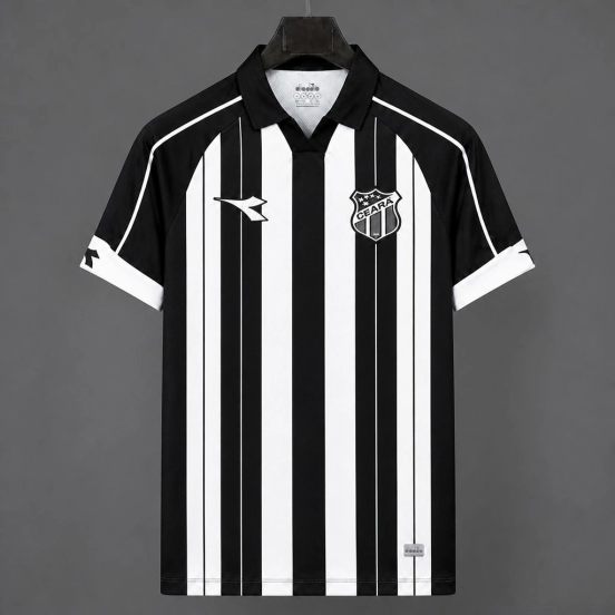26/27 Ceara Home White Black Stripes Jersey